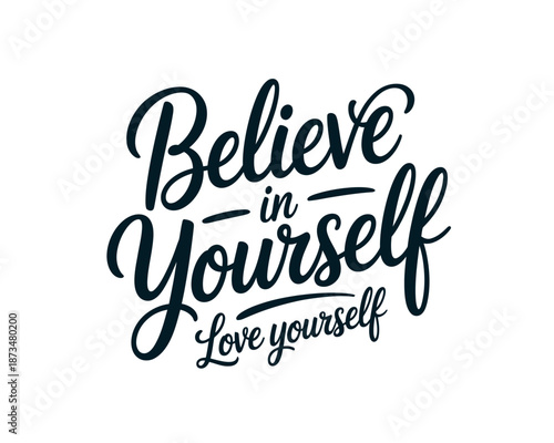 A motivational quote about self-love and confidence on a white background