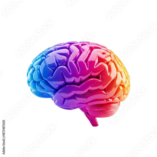 Viintimate apparelnt human intimate apparelin model with glossy texture: a captivating representation of intelligence and cognitive function, rendered with colorful gradients