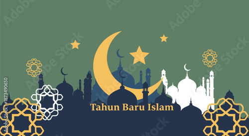 Islamic New Year Muharram Celebration Design.