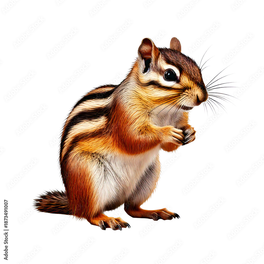 Fototapeta premium chipmunk isolated on transparent background PNG 