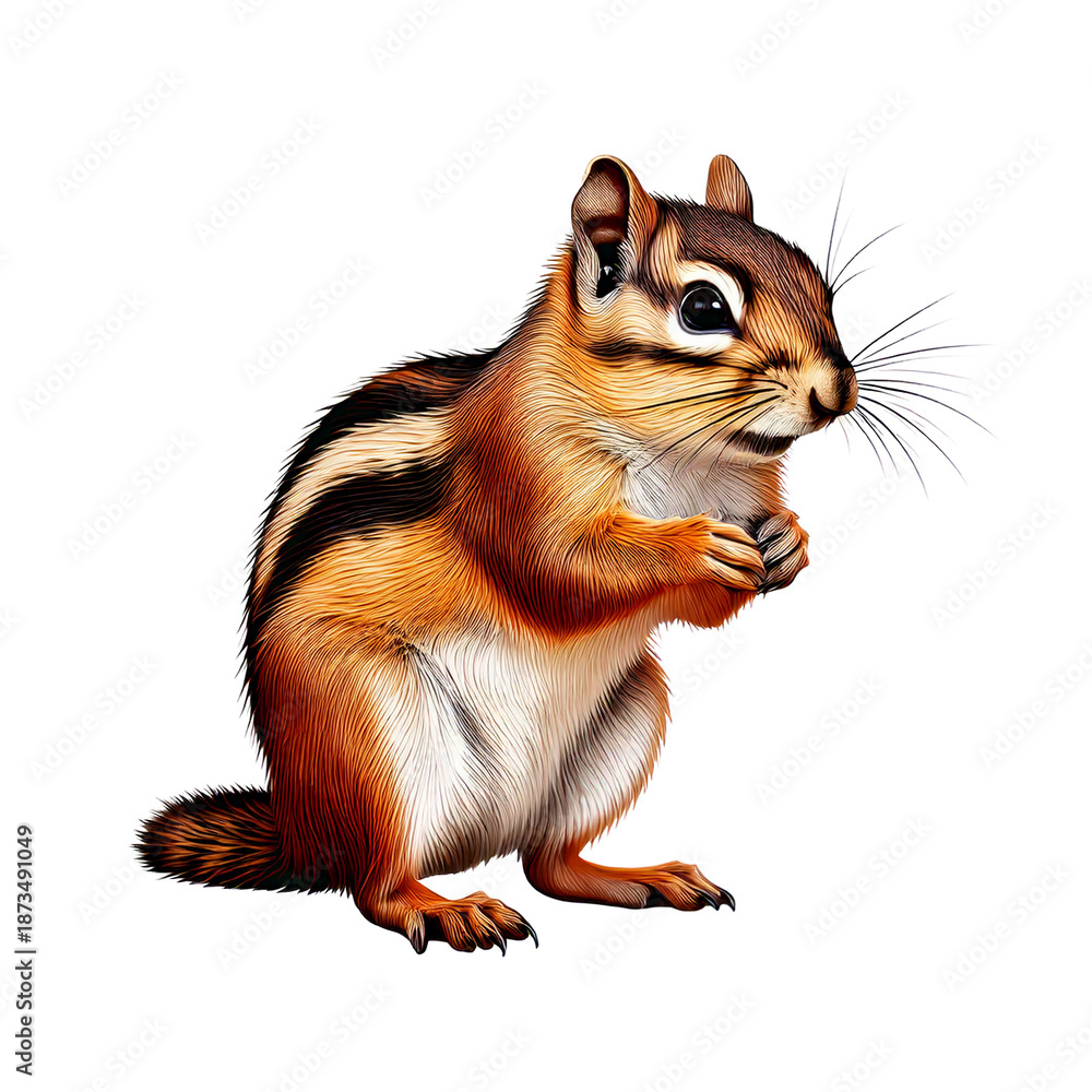 Fototapeta premium chipmunk isolated on transparent background PNG 