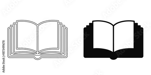 Education and Learning Icon  - Students Reading, Book Study Group, and Academic Achievement Symbols