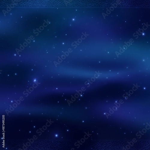 Langit malam berbintang yang menakjubkan dengan nuansa biru dan ungu yang cerah.