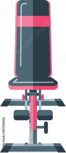 Iconic gym tool illustration featuring a leg press machine in a fitness environment