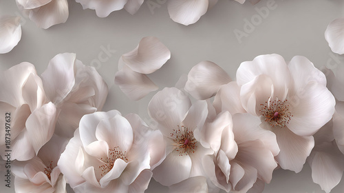Delicate Pink Flowers on Soft Background