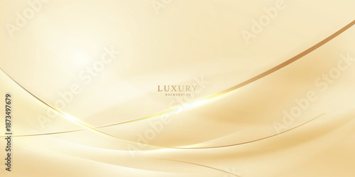 Gold background luxury with abstract shining lines. modern vector illustration