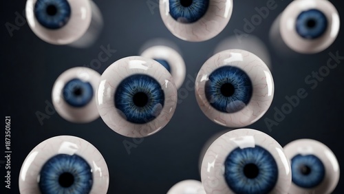 Wallpaper Mural Multiple blue human eyes looking around. Torontodigital.ca