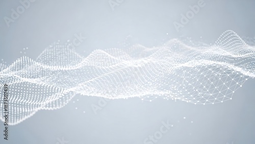 Wallpaper Mural White wave network on gray background. Torontodigital.ca