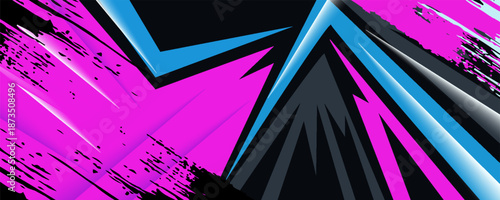 Sports racing texture background. Geometric pink blue pattern vector illustration