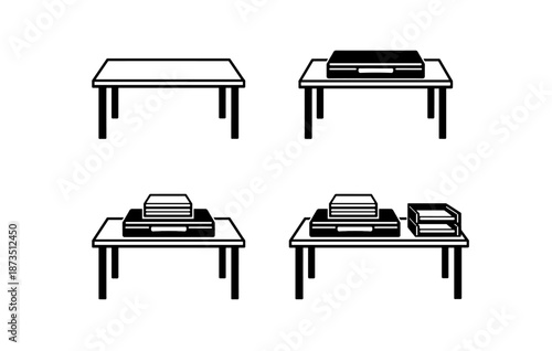 Progressive loading: stackable files on desk in four steps