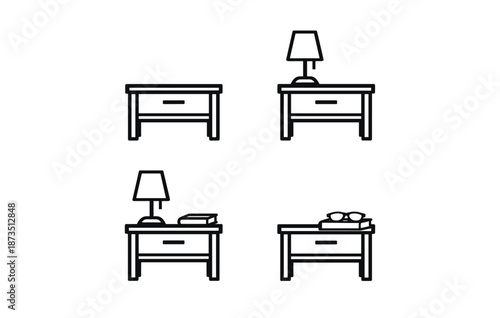 Minimalist nightstand designs with lamps and accessories