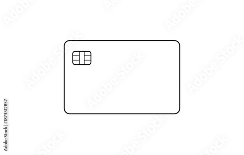 Minimalist white credit card with chip design for secure transactions