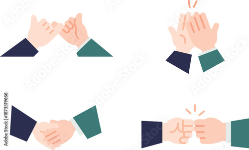Business and Friendship Hand Gestures Collection