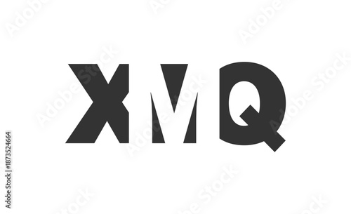 XMQ logo design. Initial letter X M Q bold font style for tech startups, consulting, corporate branding. Creative company name, headlines typography identity, trendy logotype.