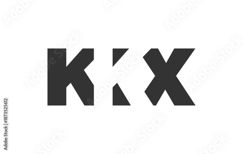 KKX logo design. Initial letter K K X bold font style for tech startups, consulting, corporate branding. Creative company name, headlines typography identity, trendy logotype.