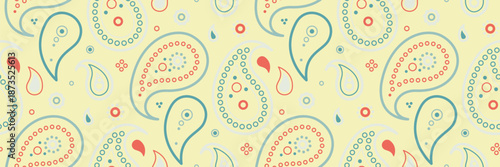 Oriental arabic in clothes flowery. Sample design and ethnicity awesome. Ornamental flat to hand-drawn swatch.