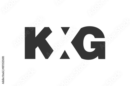 KXG logo design. Initial letter K X G bold font style for tech startups, consulting, corporate branding. Creative company name, headlines typography identity, trendy logotype.
