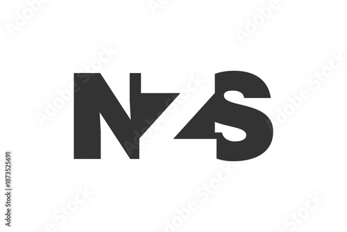 NZS logo design. Initial letter N Z S bold font style for tech startups, consulting, corporate branding. Creative company name, headlines typography identity, trendy logotype.