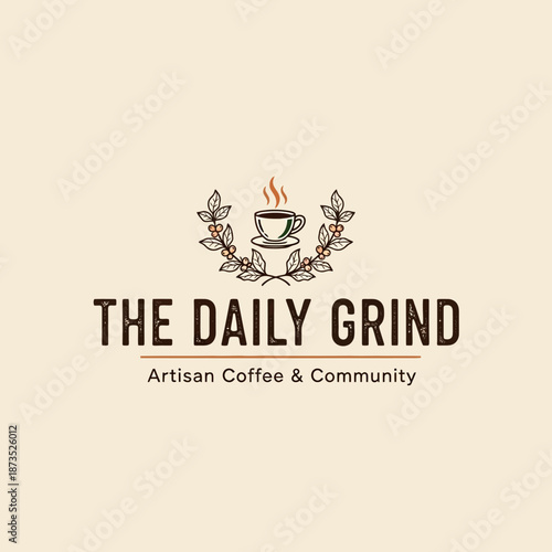 The Daily Grind Artisan Coffee and Community Logo.