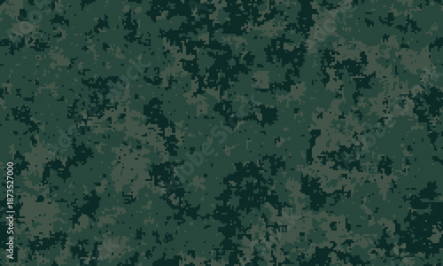 Abstract dark green camouflage pattern.  Perfect for backgrounds, textures, or militarythemed designs.  Offers a sense of concealment and mystery.