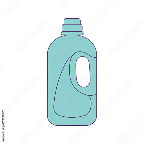 A simple, illustrative graphic of a detergent bottle on a plain background