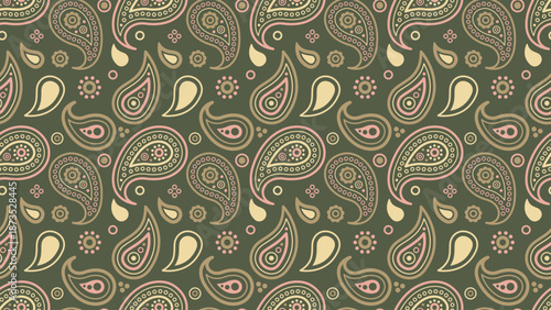 Linen style and sample boho. Trend fantasy as scrap flat design. Retro canvas with tradition medallion.