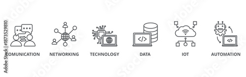 Digital transformation banner web icon vector illustration concept	