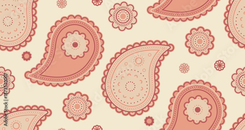 Paisley boho by meditating endless. Artwork Indian cucumber to orient vector. Doodle curtain with style color image.