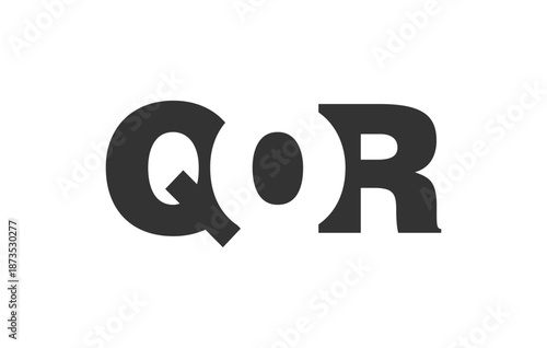 QOR logo design. Initial letter Q O R bold font style for tech startups, consulting, corporate branding. Creative company name, headlines typography identity, trendy logotype.