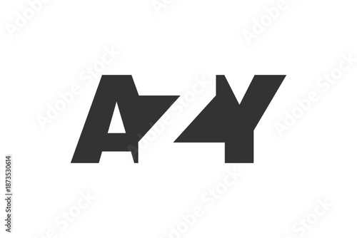 AZY logo design. Initial letter A Z Y bold font style for tech startups, consulting, corporate branding. Creative company name, headlines typography identity, trendy logotype.
