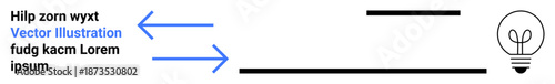 Innovation, creativity, brainstorming, design thinking, idea generation, project management. Blue arrows leading to a light bulb icon. Innovation and creativity concept
