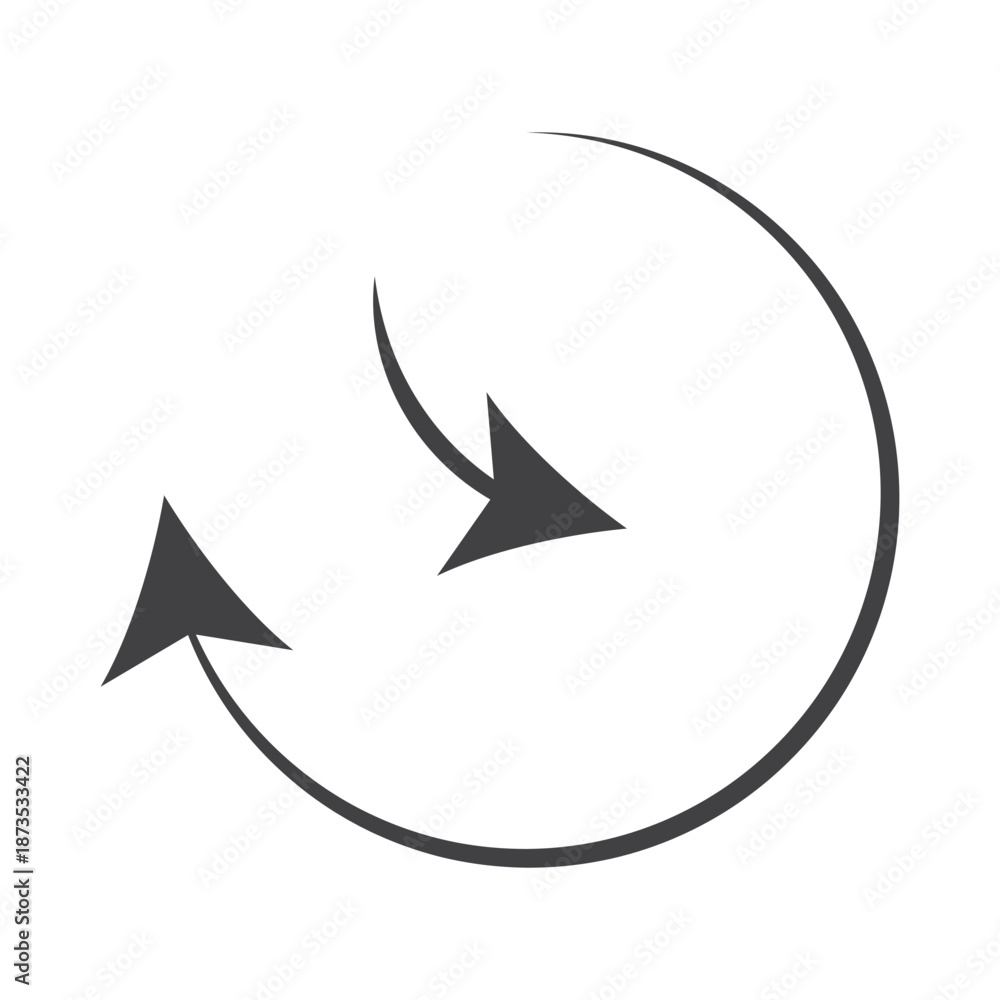 Fototapeta premium Continuous Cycle Arrows Icon