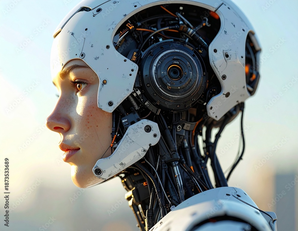 Fototapeta premium アンドロイドの女性