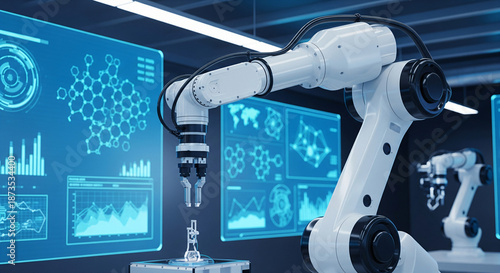 Wallpaper Mural robotic arms performing automated medical operations for future precision surgical robot and hospital equipment Torontodigital.ca