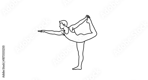 Ballerina Dancing on One Leg.