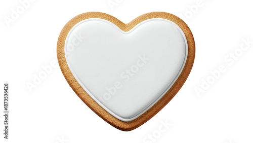 Heart-shaped cookie with white icing