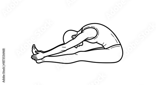 Woman Doing Yoga Exercise Pose Stretch.