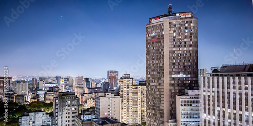 Wallpaper Mural Night View of São Paulo City Center and Edifício Itália Skyscraper Torontodigital.ca