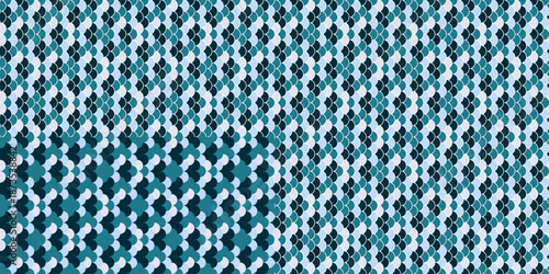Seamless teal and white geometric pattern.  Elegant, repeating design ideal for textile prints, website backgrounds, or decorative projects.