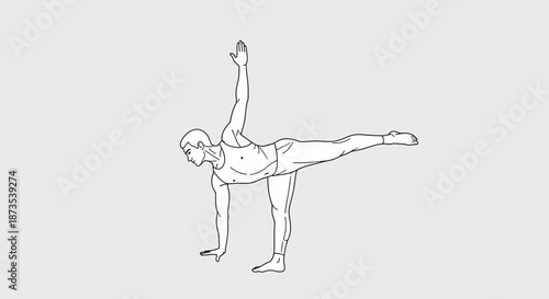 Woman Doing Yoga Pose Illustration.