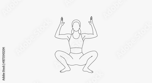 Woman Practicing Yoga in Lotus Position.