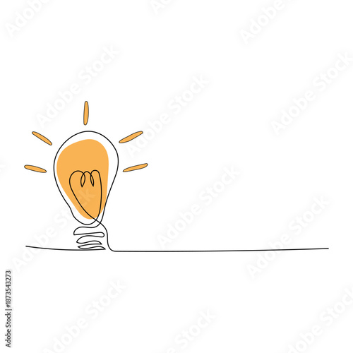 Hand-drawn outline of a separate light bulb symbol on a white background.
