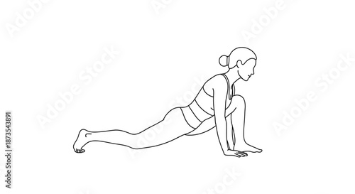 Woman Doing Push Page Fitness Exercise.