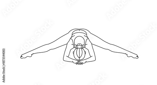 Woman Practicing Yoga Handstand Pose.