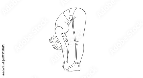 Woman Doing Yoga Handstand Against Wall.