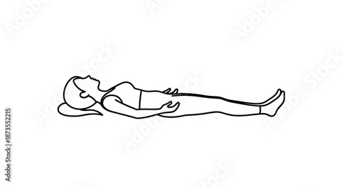 W Page Illustration of a Person Sleeping.