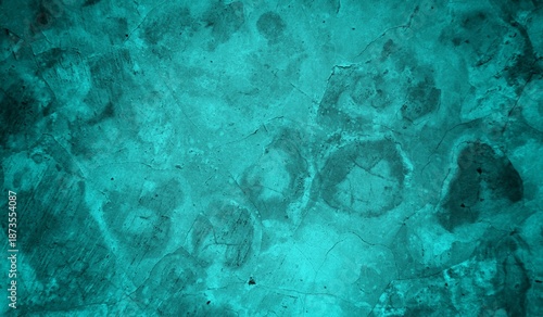 A vivid teal cracked surface texture suitable as a neutral background for graphic design, photography backdrops, or websites. The distressed