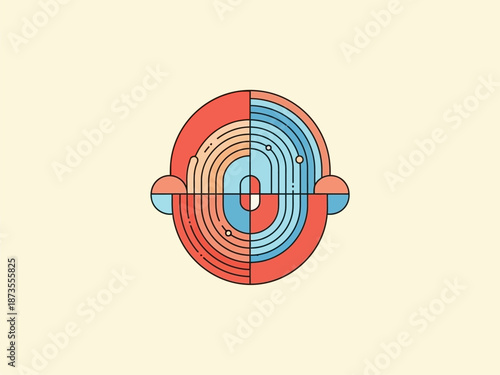 Colorful Yin Yang Symbol Graphic Design.