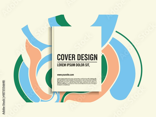 Abstract Cover Design Template with Shapes.