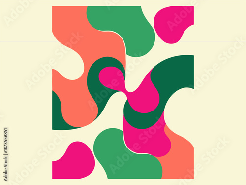Abstract Colorful Shapes and Forms Design.